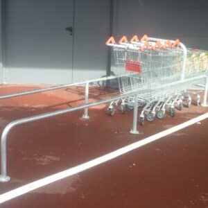 Range caddy en tube galvanisé largeur intérieur 2300