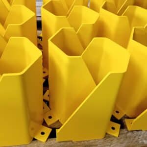 Protection pied de rack hauteur 300 en tôle pliée