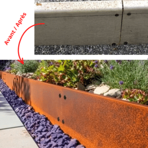 Bordure de jardin type acier Corten